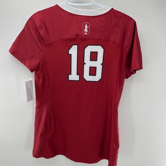 Nike STANFORD Red w/ White Print T-Shirt Men's Size Med Regular Fit #18 - Picture 3 of 9